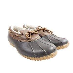 JBU By Jambu Womens 9 Gwen Low Duck Shoes Rubber & Textile Brown & Black